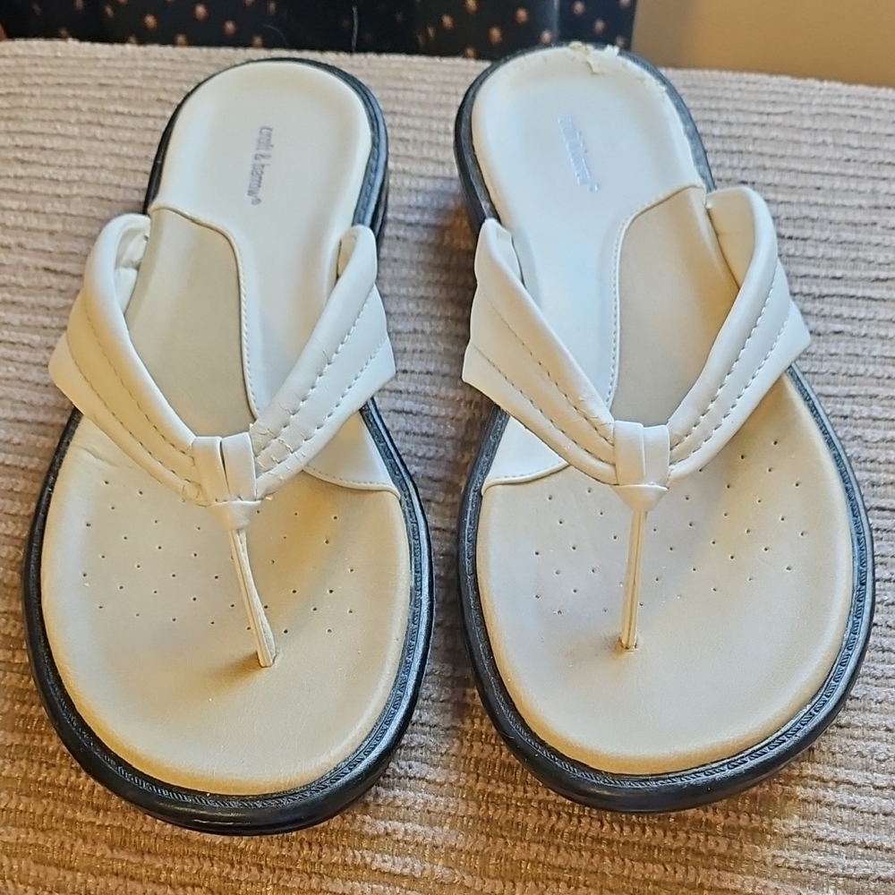 Croft & Barrow Origin White Thong Sandals